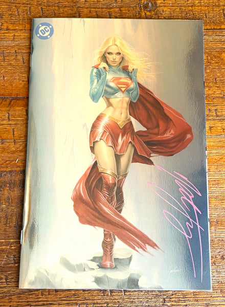 SUPERGIRL #1 NATALI SANDERS SIGNED MEGACON 2026 EXCL FOIL HOMAGE VARIANT LTD 500