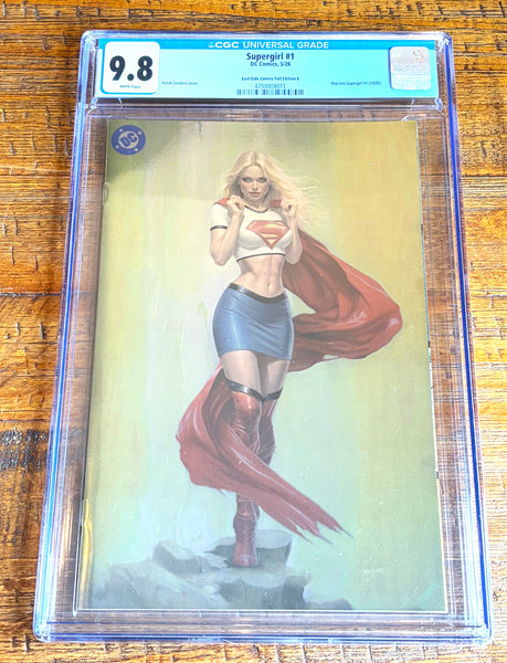 SUPERGIRL #1 CGC 9.8 NATALI SANDERS EXCL GOLD FOIL WHITE TEE TURNER HOMAGE VARIANT