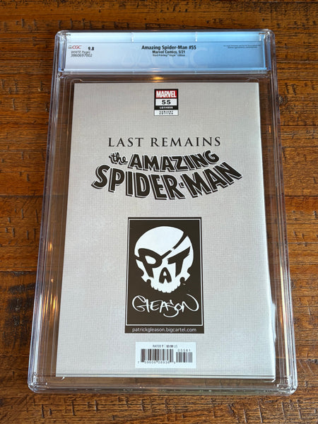 AMAZING SPIDER-MAN #55 CGC 9.8 PATRICK GLEASON 3rd PRINT 1:50 BLUE VIRGIN VARIANT