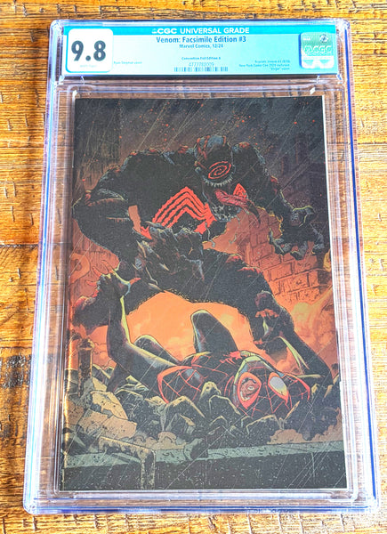 VENOM #3 CGC 9.8 RYAN STEGMAN NYCC EXCL FOIL FACSIMILE VARIANT SPIDER-MAN KNULL