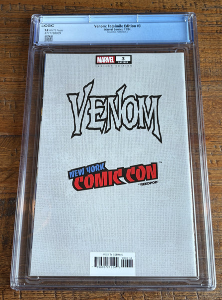 VENOM #3 CGC 9.8 RYAN STEGMAN NYCC EXCL FOIL FACSIMILE VARIANT SPIDER-MAN KNULL