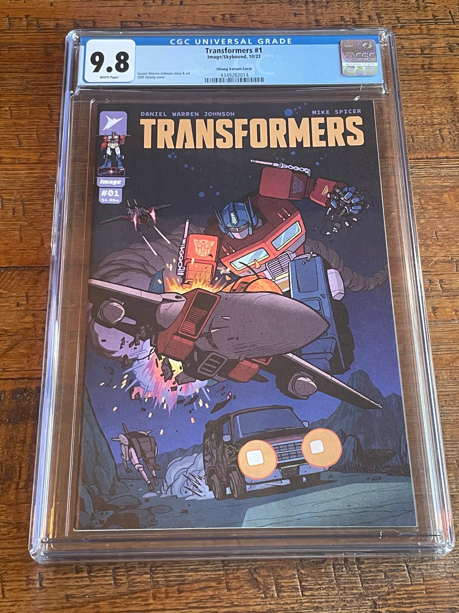 TRANSFORMERS #1 CGC 9.8 CLIFF CHIANG 1:25 RI INCENTIVE VARIANT IMAGE COMICS