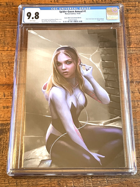 SPIDER-GWEN ANNUAL #1 CGC 9.8 SHANNON MAER NYCC VIRGIN VARIANT-C LIMITED TO 600