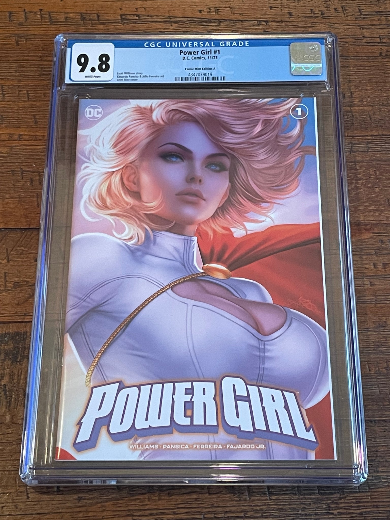 POWER GIRL #1 CGC 9.8 ARIEL DIAZ TRADE & VIRGIN VARIANT OPTIONS