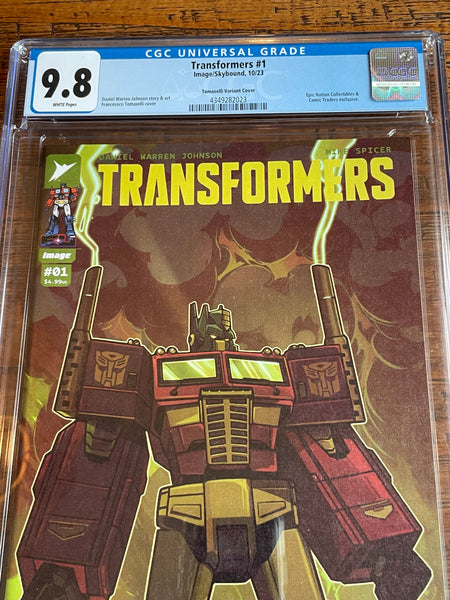 TRANSFORMERS #1 CGC 9.8 TOMASELLI EXCL VARIANT IMAGE COMICS LIMITED TO 1000