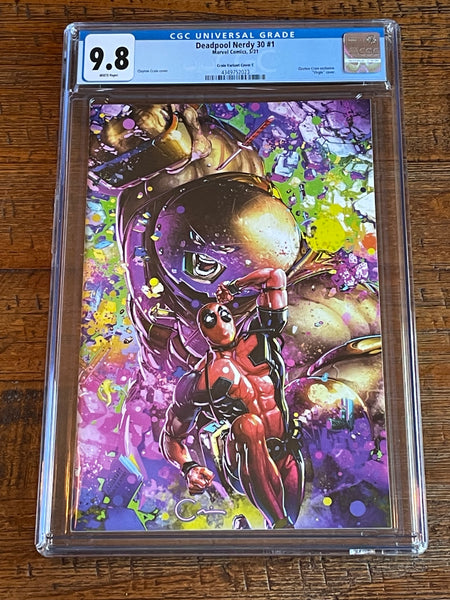 DEADPOOL NERDY 30 #1 CGC 9.8 CLAYTON CRAIN BLACK LIGHT VIRGIN VARIANT-C