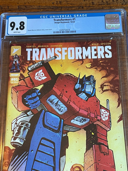 TRANSFORMERS #1 CGC 9.8 FIRST PRINT JOHNSON COVER-A VARIANT IMAGE COMICS
