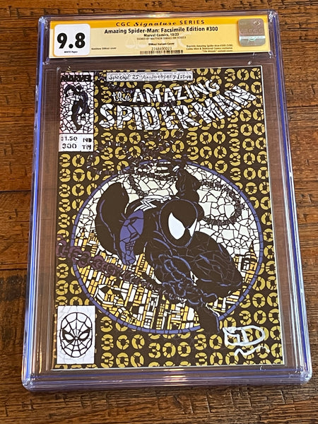 AMAZING SPIDER-MAN #300 FACSIMILE CGC SS 9.8 DIMASI SIGNED SHATTERED "GOLD" VARIANT