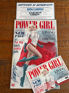 POWER GIRL #1 NATALI SANDERS SIGNED EXCL MAGAZINE VARIANT LIMITED TO 800 W/ COA
