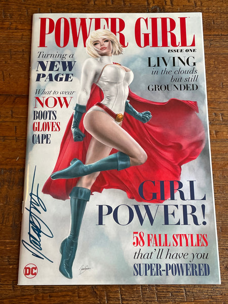 POWER GIRL #1 NATALI SANDERS SIGNED EXCL MAGAZINE VARIANT LIMITED TO 800 W/ COA