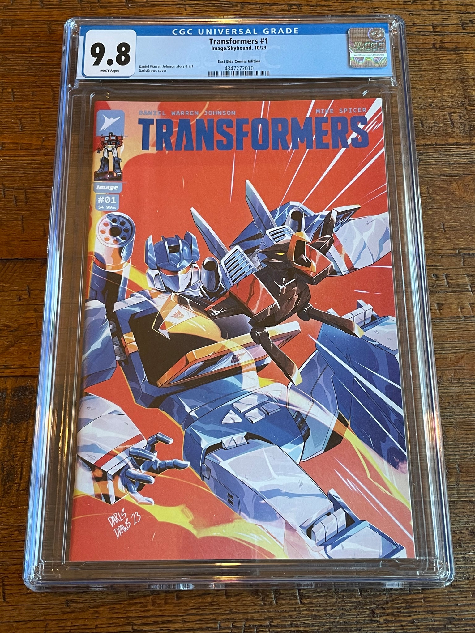 TRANSFORMERS #1 CGC 9.8 DARLSDRAWS EXCL SOUNDWAVE VARIANT LIMITED TO 300