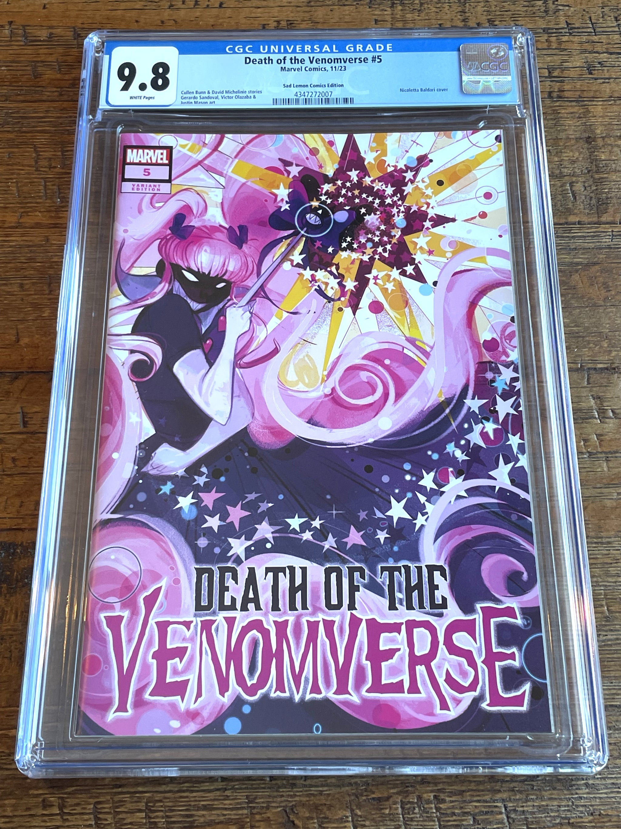 DEATH OF THE VENOMVERSE #5 CGC 9.8 NICOLETTA BALDARI EXCL VARIANT
