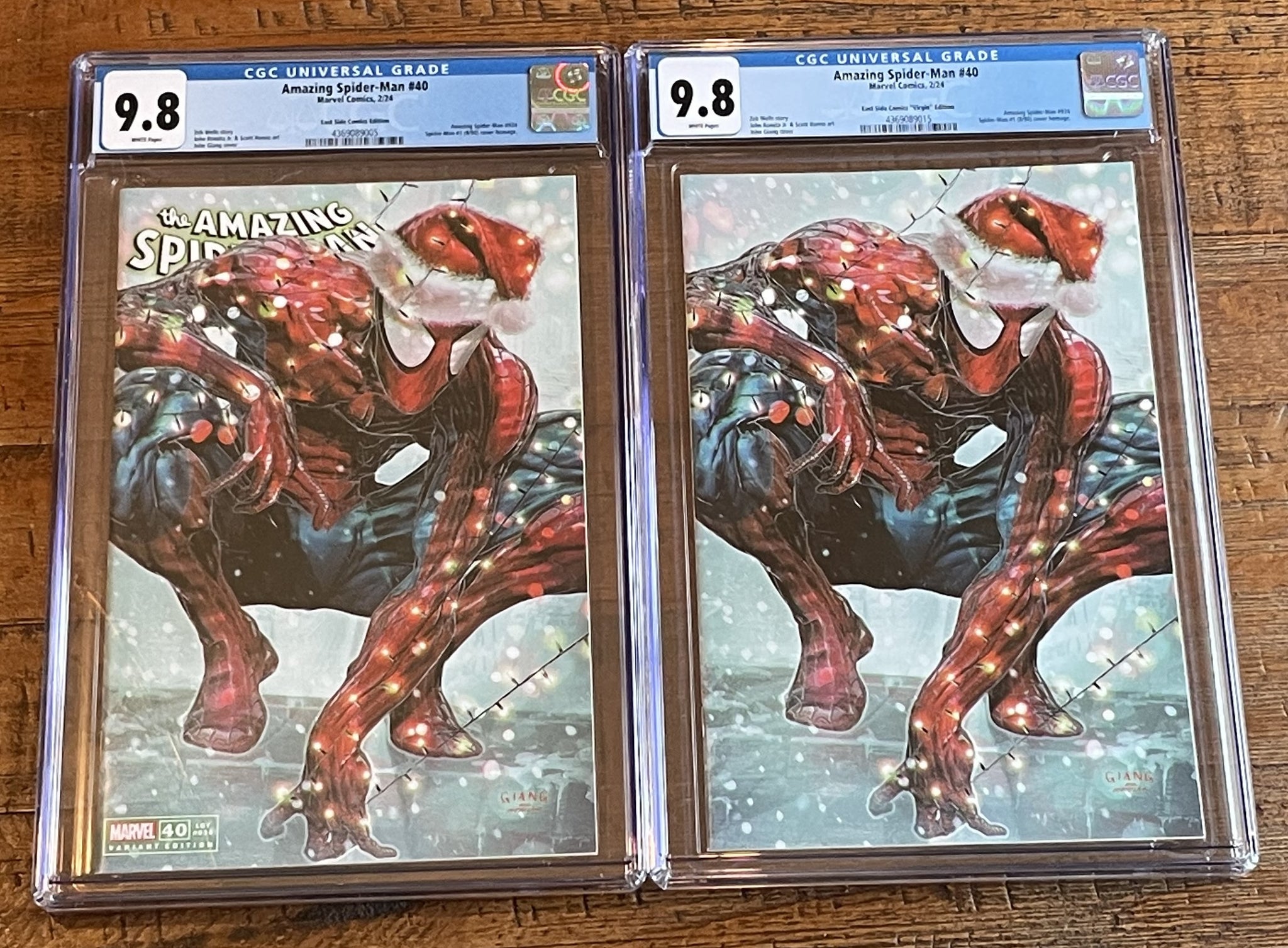 AMAZING SPIDER-MAN #40 CGC 9.8 JOHN GIANG CHRISTMAS TRADE & VIRGIN