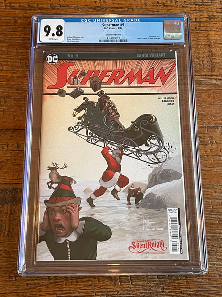 SUPERMAN #9 CGC 9.8 MIKEL JANIN SANTA CLAUS VARIANT ACTON COMICS 1 CHRISTMAS