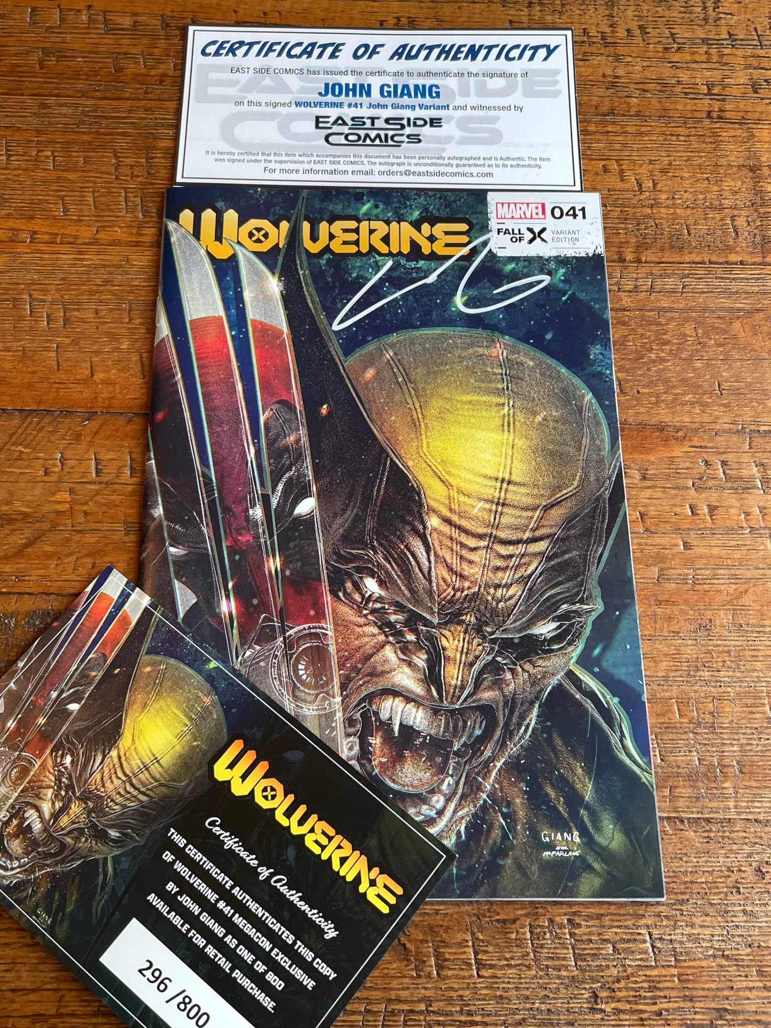WOLVERINE #41 JOHN GIANG SIGNED W/ COA MEGACON EXCL HOMAGE VARIANT