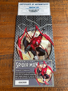 SUPERIOR SPIDER-MAN #1 INHYUK LEE SIGNED SILVER "VIRGIN" VARIANT-B LE TO 600 W/ COA