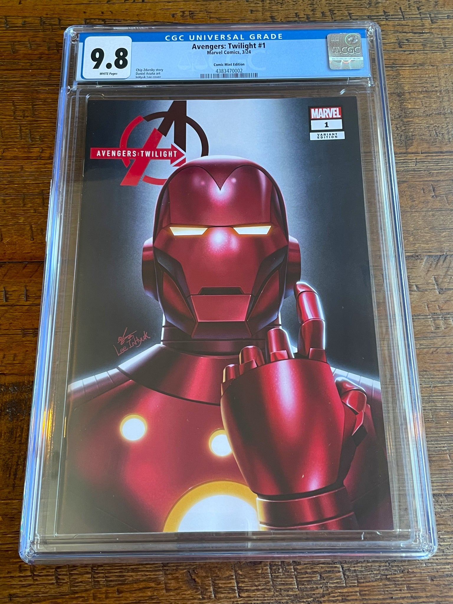 AVENGERS TWILIGHT #1 CGC 9.8 INHYUK LEE "RED" IRON MAN VARIANT LIMITED TO 500