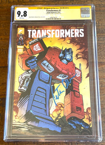 TRANSFORMERS #1 CGC SS 9.8 PETER CULLEN SIGNED COVER-A FIRST PT VARIANT OPTIMUS PRIME