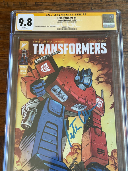 TRANSFORMERS #1 CGC SS 9.8 PETER CULLEN SIGNED COVER-A FIRST PT VARIANT OPTIMUS PRIME