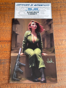 HEAT SEEKER #1 WILL JACK SIGNED W/ COA EXCL SITTING "FOIL" VARIANT-F