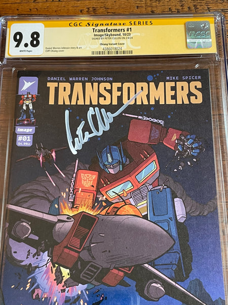 TRANSFORMERS #1 CGC SS 9.8 PETER CULLEN SIGNED CHIANG 1:25 RI VARIANT OPTIMUS PRIME