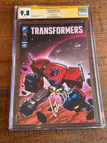 TRANSFORMERS #1 CGC SS 9.8 PETER CULLEN SIGNED BOWDEN EXCL VARIANT OPTIMUS PRIME