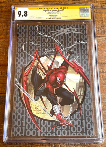 SUPERIOR SPIDER-MAN #1 CGC SS 9.8 INHYUK LEE SIGNED SILVER "VIRGIN" VARIANT-B LE 600