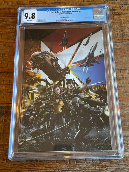 G.I. JOE A REAL AMERICAN HERO #301 CGC 9.8 CLAYTON CRAIN EXCL VARIANT LE TO 500 W/COA