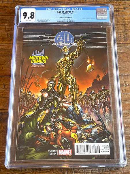 AGE OF ULTRON #1 CGC 9.8 J SCOTT CAMPBELL MIDTOWN VARIANT