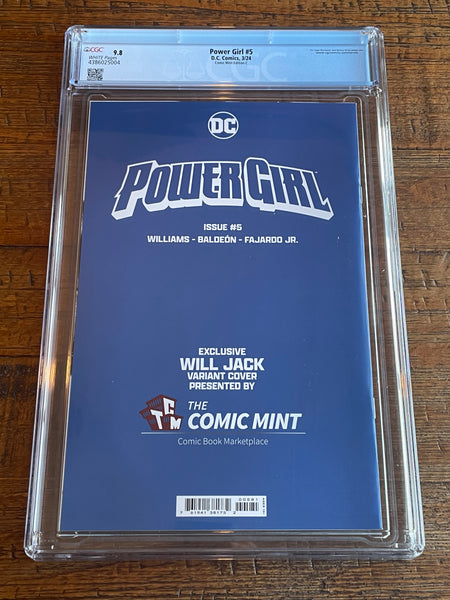 POWER GIRL #5 CGC 9.8 WILL JACK MEGACON EXCL "WHITE" VARIANT LE 600