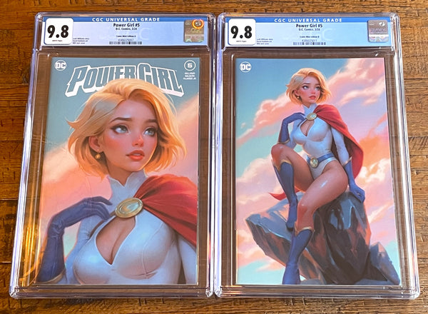 POWER GIRL #5 CGC 9.8 WILL JACK TRADE & VIRGIN VARIANT OPTIONS