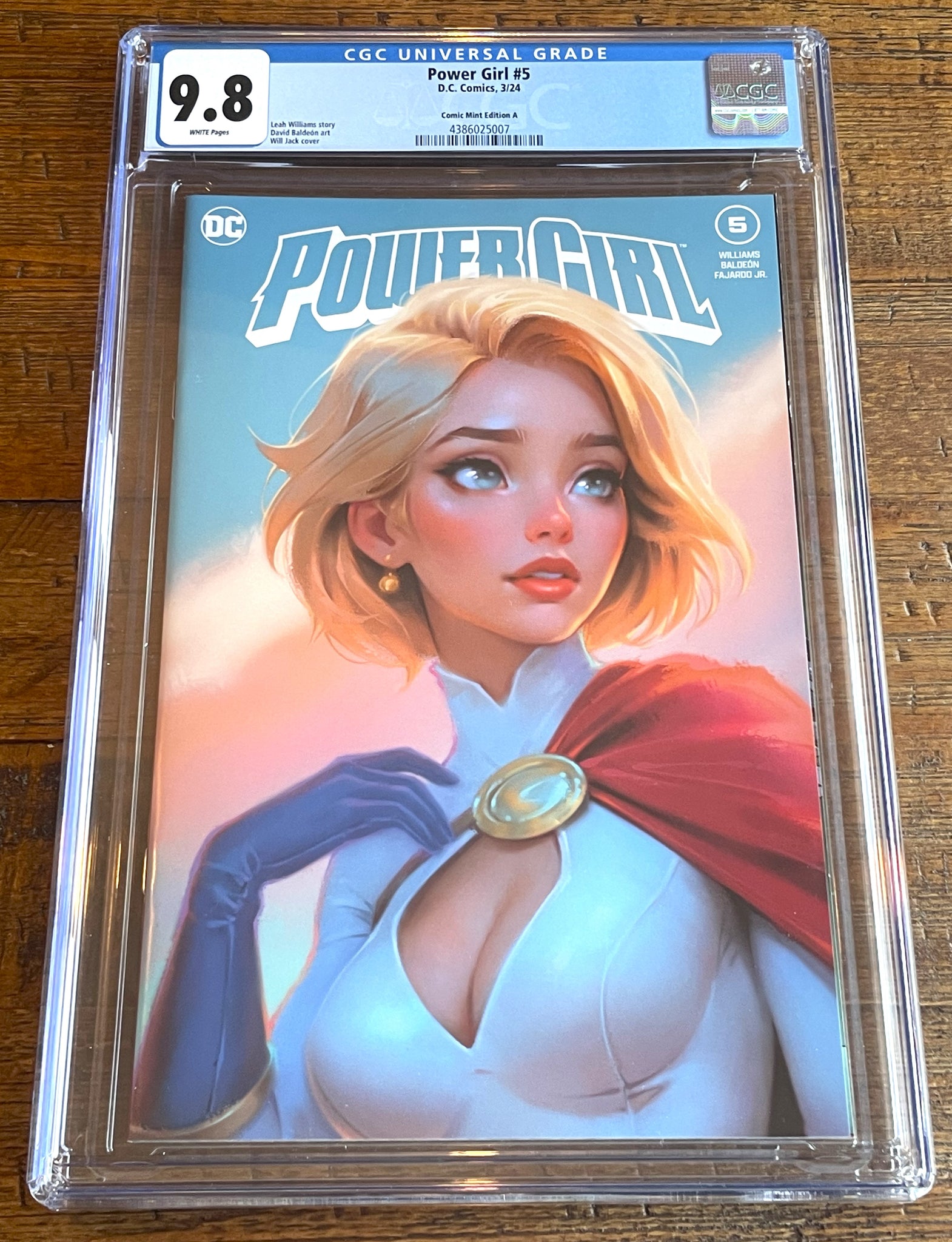 POWER GIRL #5 CGC 9.8 WILL JACK TRADE & VIRGIN VARIANT OPTIONS