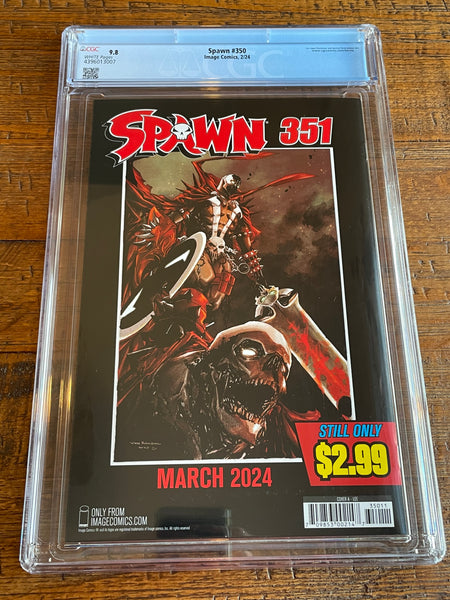 SPAWN #350 CGC 9.8 PUPPETEER LEE COVER-A VARIANT FIRST NEW RULER OF HELL