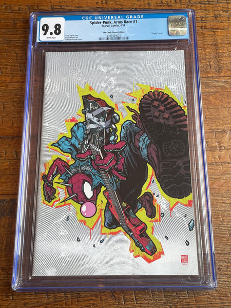 SPIDER-PUNK ARMS RACE #1 CGC 9.8 TAKASHI OKAZAKI EXCL "VIRGIN" VARIANT LIMITED TO 500