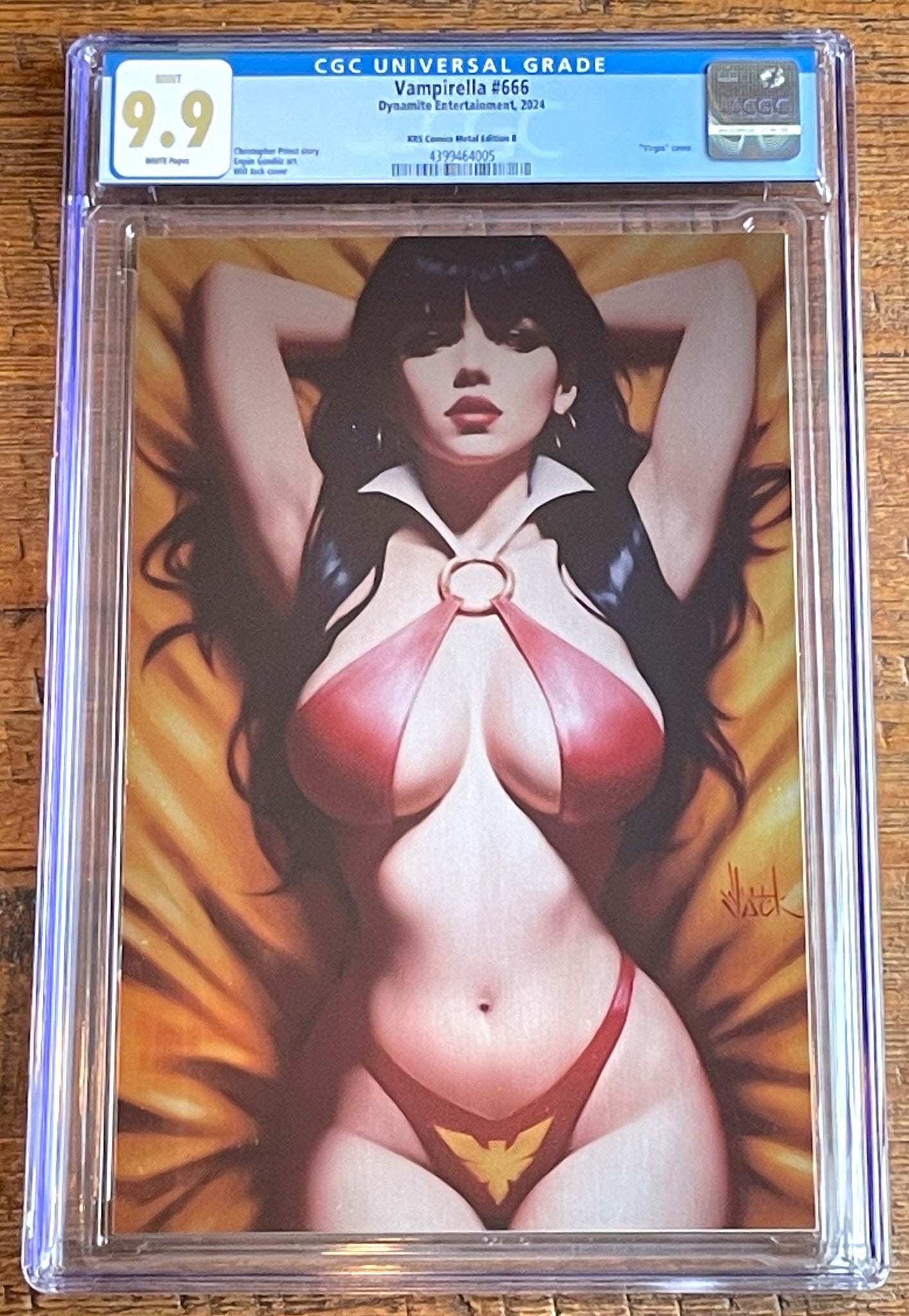 VAMPIRELLA #666 CGC 9.9 WILL JACK GOLD "METAL" VARIANT-B NOT 9.8