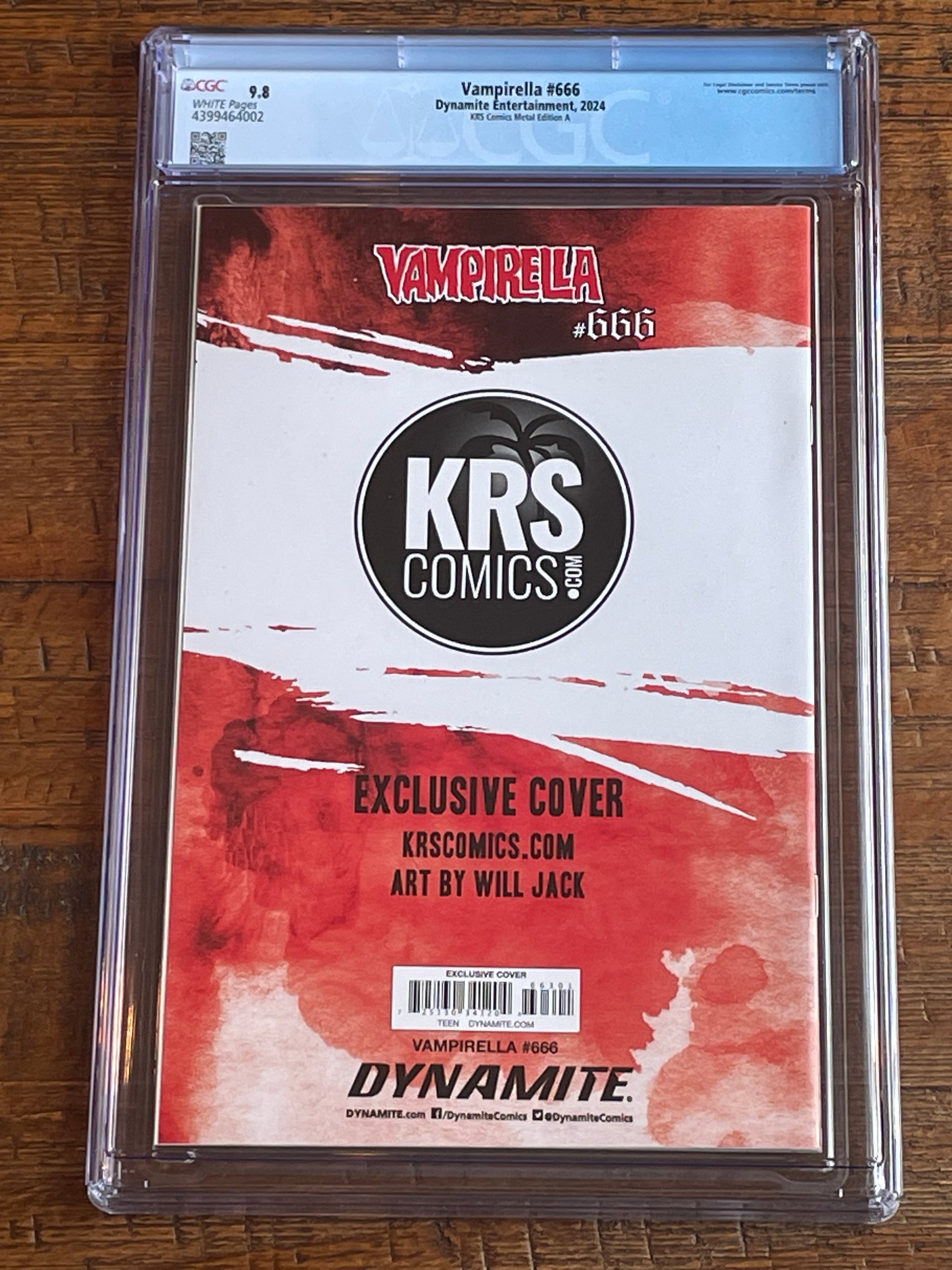 VAMPIRELLA #666 CGC 9.8 WILL JACK RED 