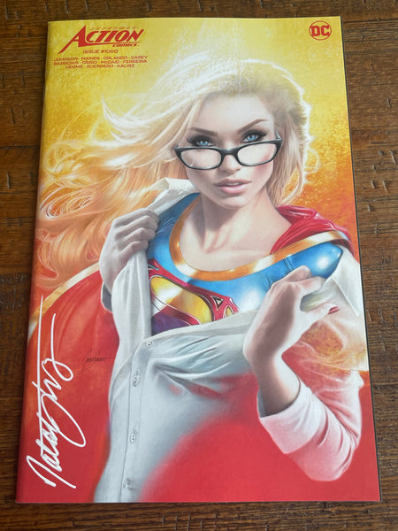 ACTION COMICS #1060 NATALI SANDERS SIGNED MEGACON EXCL VARIANT LE 600 W/ COA