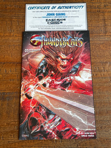 THUNDERCATS #1 JOHN GIANG SIGNED COA TRADE & VIRGIN VARIANT OPTIONS