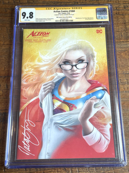 ACTION COMICS #1060 CGC SS 9.8 NATALI SANDERS SIGNED MICHAEL TURNER MEGACON VARIANT LE TO 600