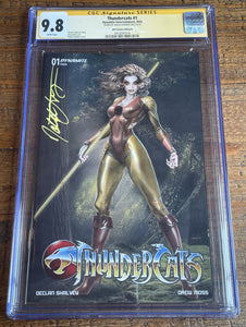 THUNDERCATS #1 CGC SS 9.8 NATALI SANDERS SIGNED TRADE VARIANT LE TO 600