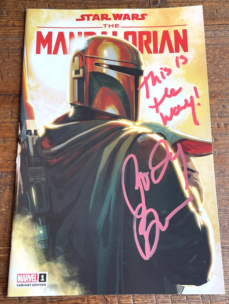 STAR WARS: THE MANDALORIAN #1 RODNEY BARNES SIGNED STEPHANIE HANS VARIANT