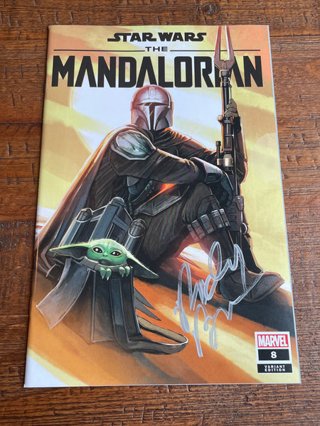 STAR WARS: THE MANDALORIAN #8 RODNEY BARNES SIGNED STEPHANIE HANS VARIANT