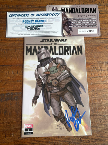 STAR WARS: THE MANDALORIAN #8 RODNEY BARNES SIGNED INHYUK LEE VARIANT