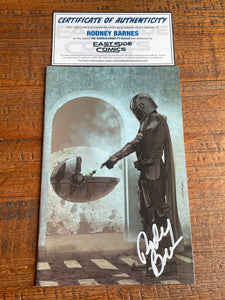 STAR WARS THE MANDALORIAN #1 RODNEY BARNES SIGNED MIKE MAYHEW NYCC VARIANT-C