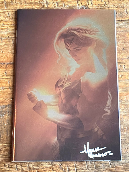 WONDER WOMAN #799 RAHZZAH FAN EXPO "FOIL" VARIANT MARK MORALES SIGNED