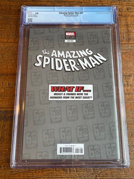 AMAZING SPIDER-MAN #47 CGC 9.8 PASTROVICCHIO 1:100 DISNEY B&W RI INCENTIVE VARIANT