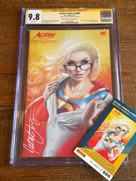 ACTION COMICS #1060 CGC SS 9.8 NATALI SANDERS SIGNED MICHAEL TURNER MEGACON VARIANT LE TO 600