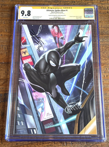 ULTIMATE SPIDER-MAN #1 CGC SS 9.8 INHYUK LEE SIGNED BLACK VIRGIN VARIANT 4th PRINT