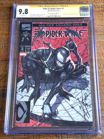 EDGE OF SPIDER-VERSE #2 CGC SS 9.8 INHYUK LEE SIGNED RED TRADE VARIANT-A SPOOKY-MAN