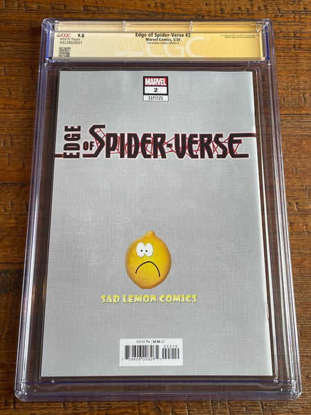 EDGE OF SPIDER-VERSE #2 CGC SS 9.8 INHYUK LEE SIGNED RED TRADE VARIANT-A SPOOKY-MAN